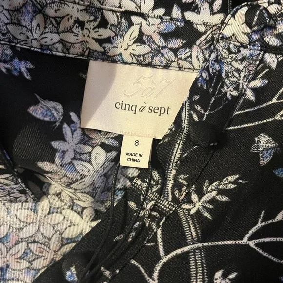 CINQ À SEPT - CHARLEY FLORAL PRINT BELTED SHIRTDRESS